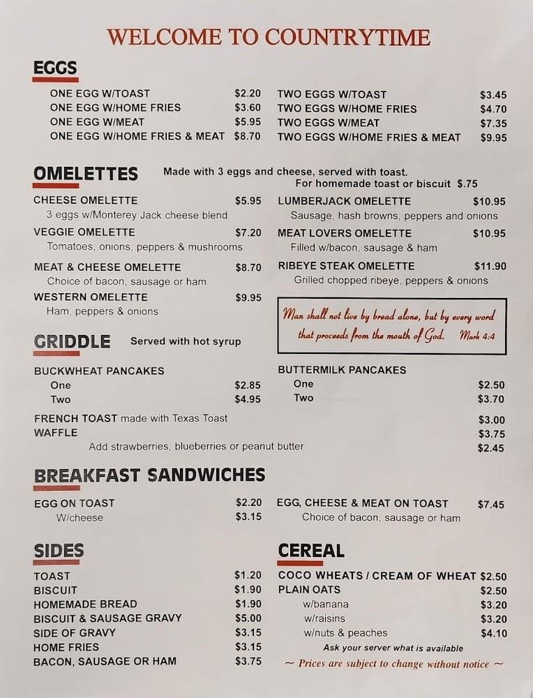 Country Time Cooking Menu image 4